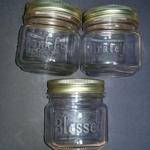 Etched Mason jars